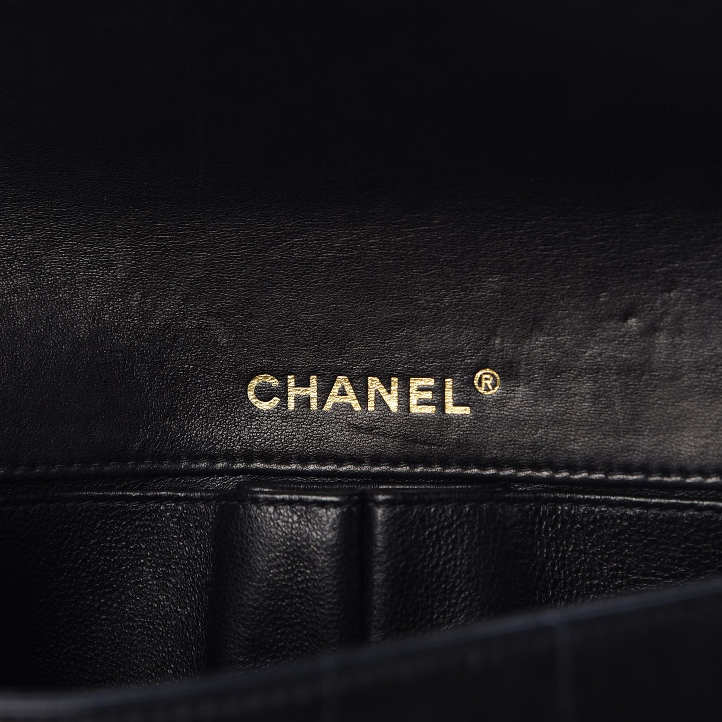 Lambskin East West Chocolate Bar Flap Black