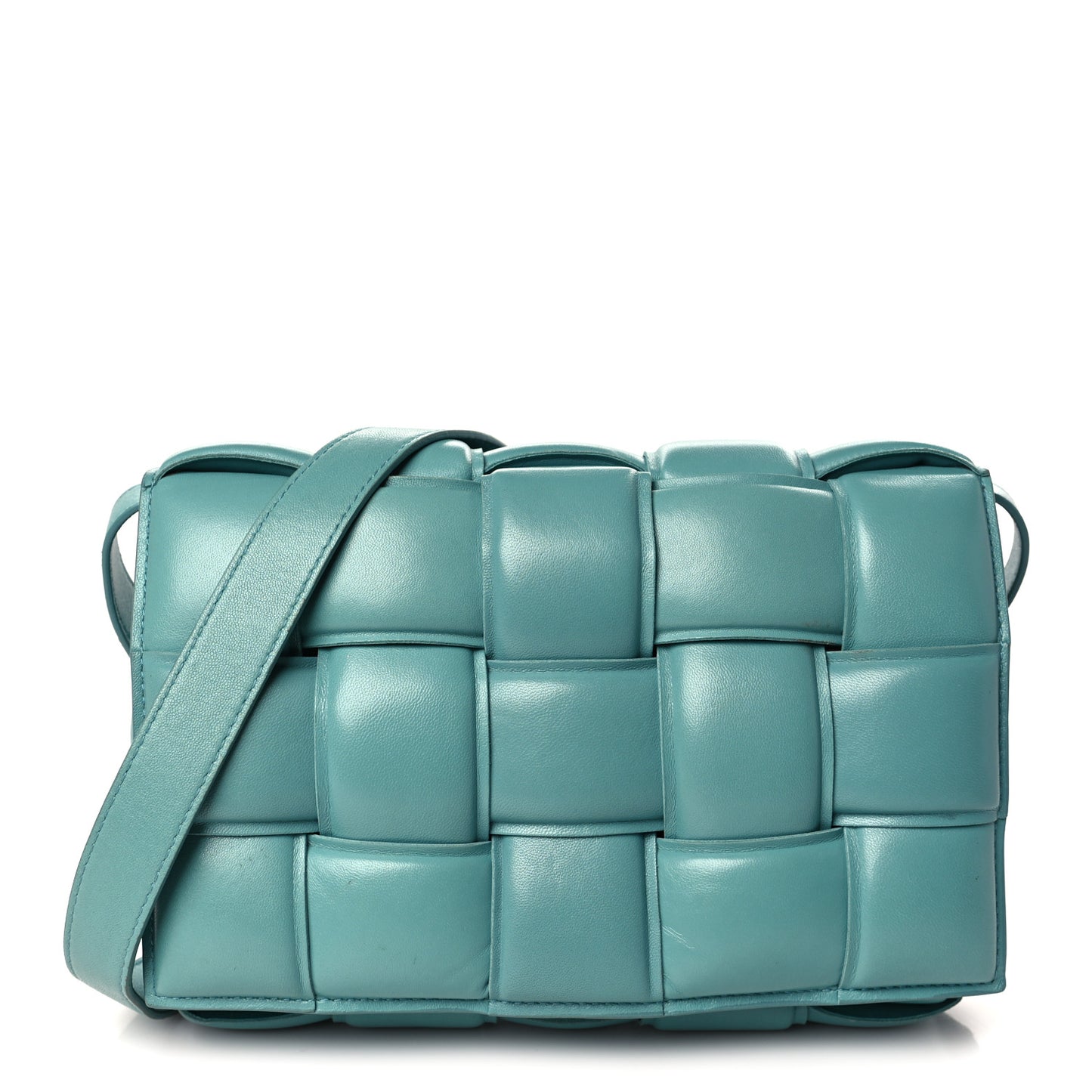 Maxi Intrecciato Padded Cassette Crossbody Bag Linoleum