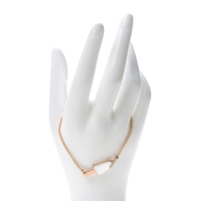 Bulgari 18K Rose Gold Mother of Pearl Diamond Gelati Bracelet ML 2 of 6