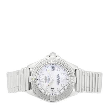 Breitling Stainless Steel Diamond Mother of Pearl 32mm Lady Cockpit Quartz Watch A71365 2 of 4