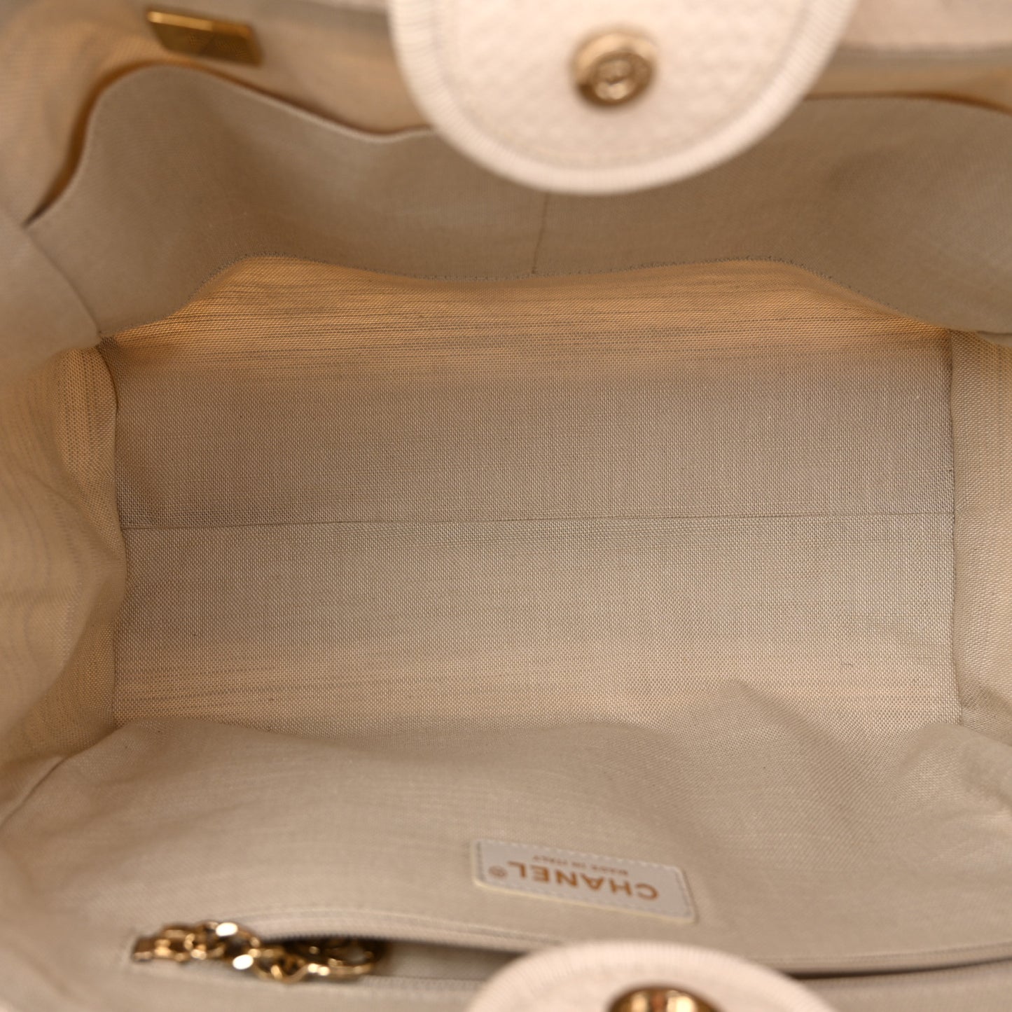 Mixed Fibers Small Deauville Tote White