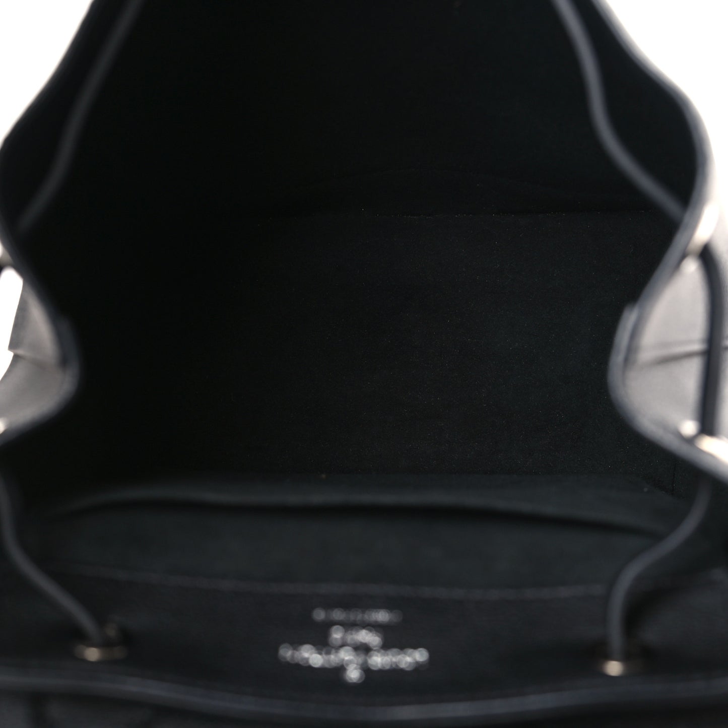 Calfskin Lockme Backpack Black