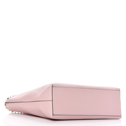 Valentino Garavani Grained Calfskin Rockstud Shoulder Tote Water Rose 4 of 17