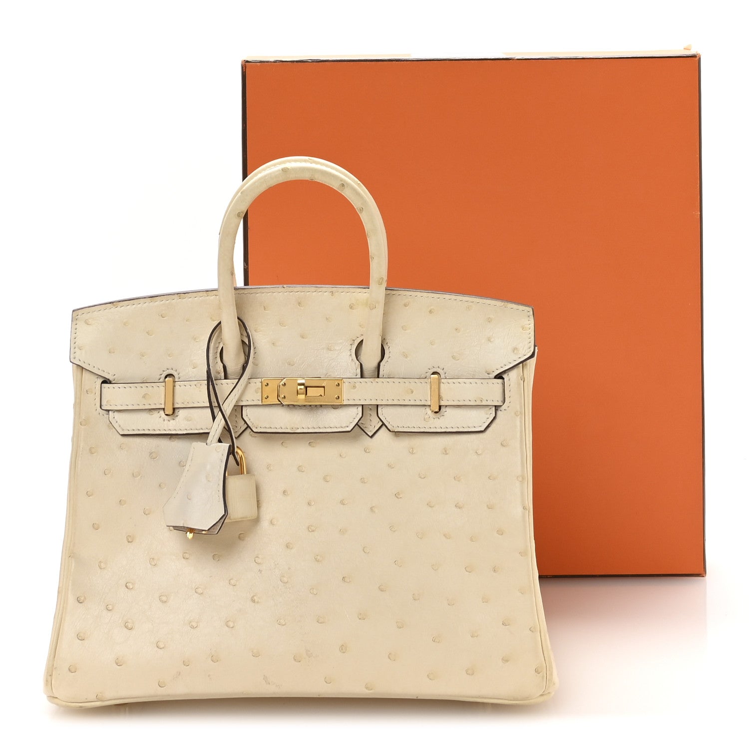 Hermes Ostrich Birkin 25 Nata 10 of 11