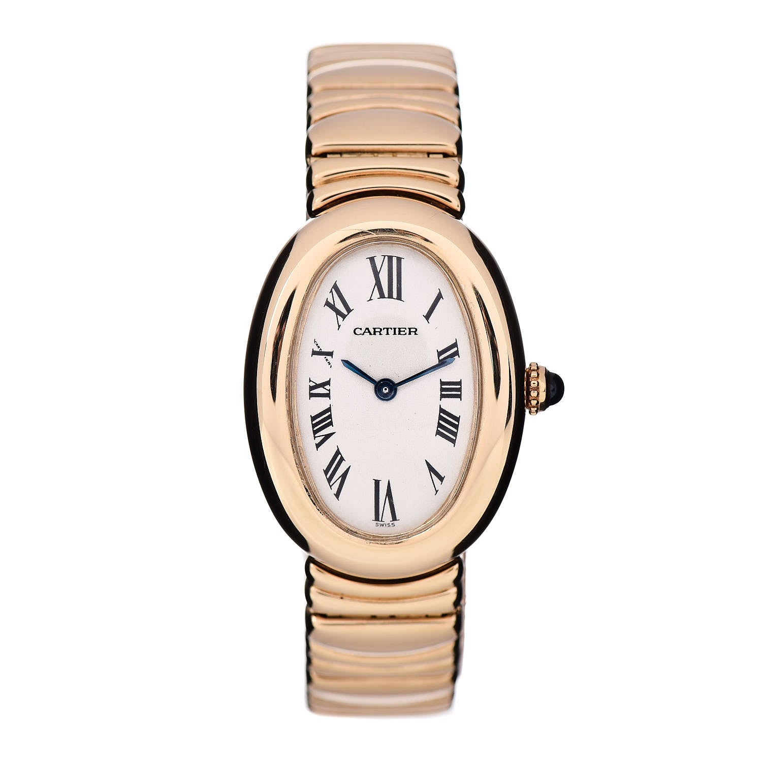 front view image of CARTIER 18K Yellow Gold 22mm Baignoire Quartz Watch in gold by FASHIONPHILE