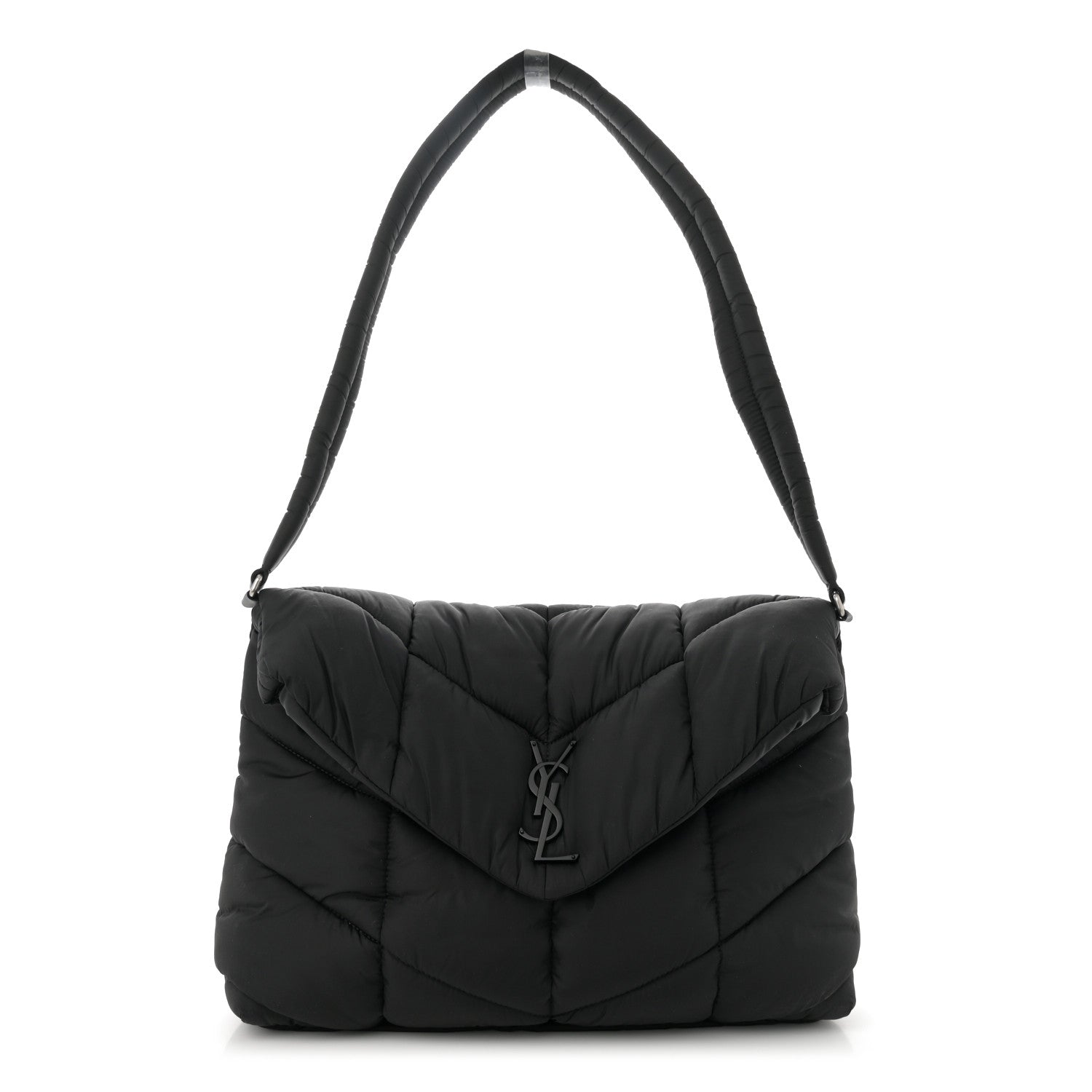 Saint Laurent Econyl Nylon Lou Puffer Messenger Black 1 of 10