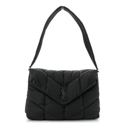 Saint Laurent Econyl Nylon Lou Puffer Messenger Black 1 of 10