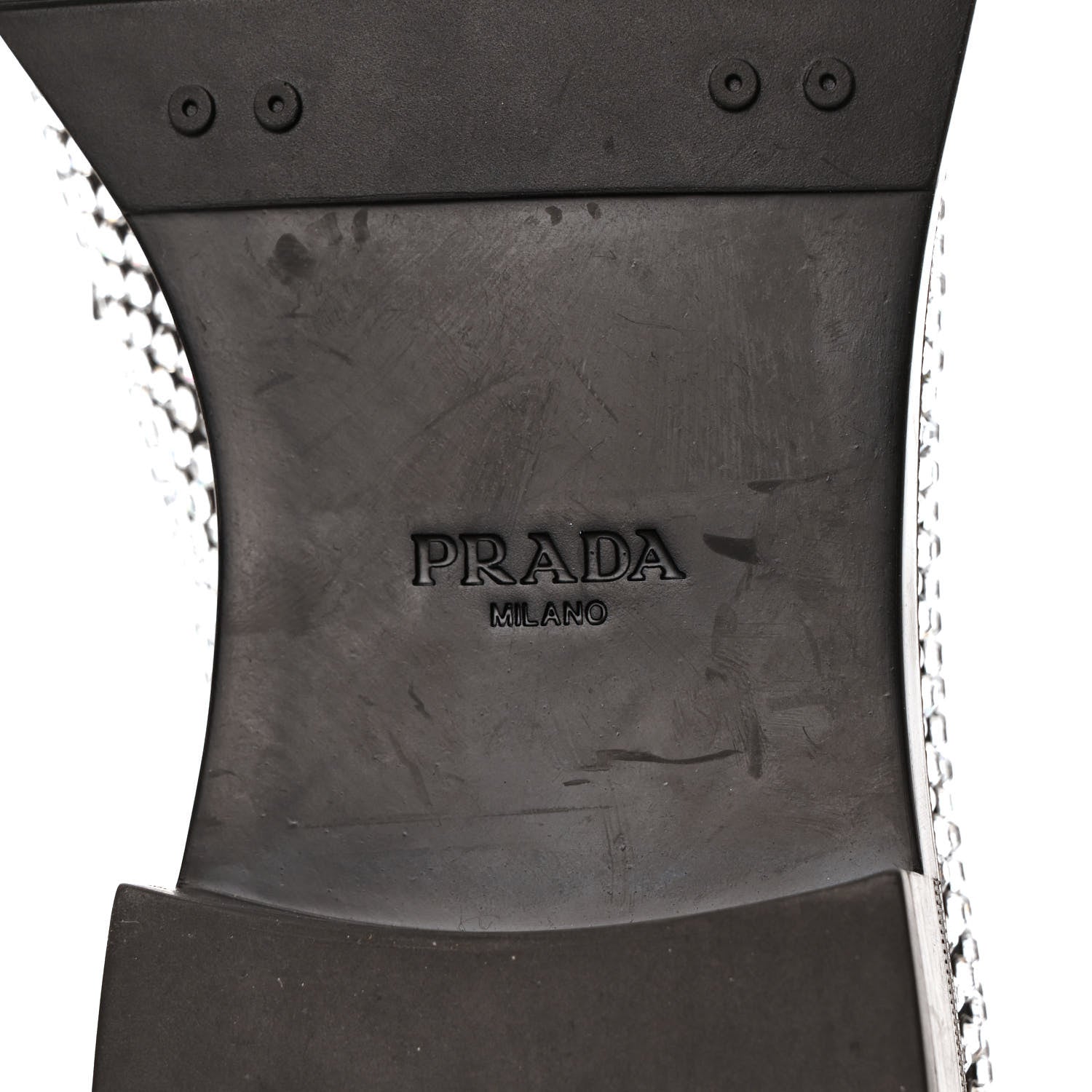 Prada Satin Crystal Mens Derby Loafers 8 Crystal 6 of 10