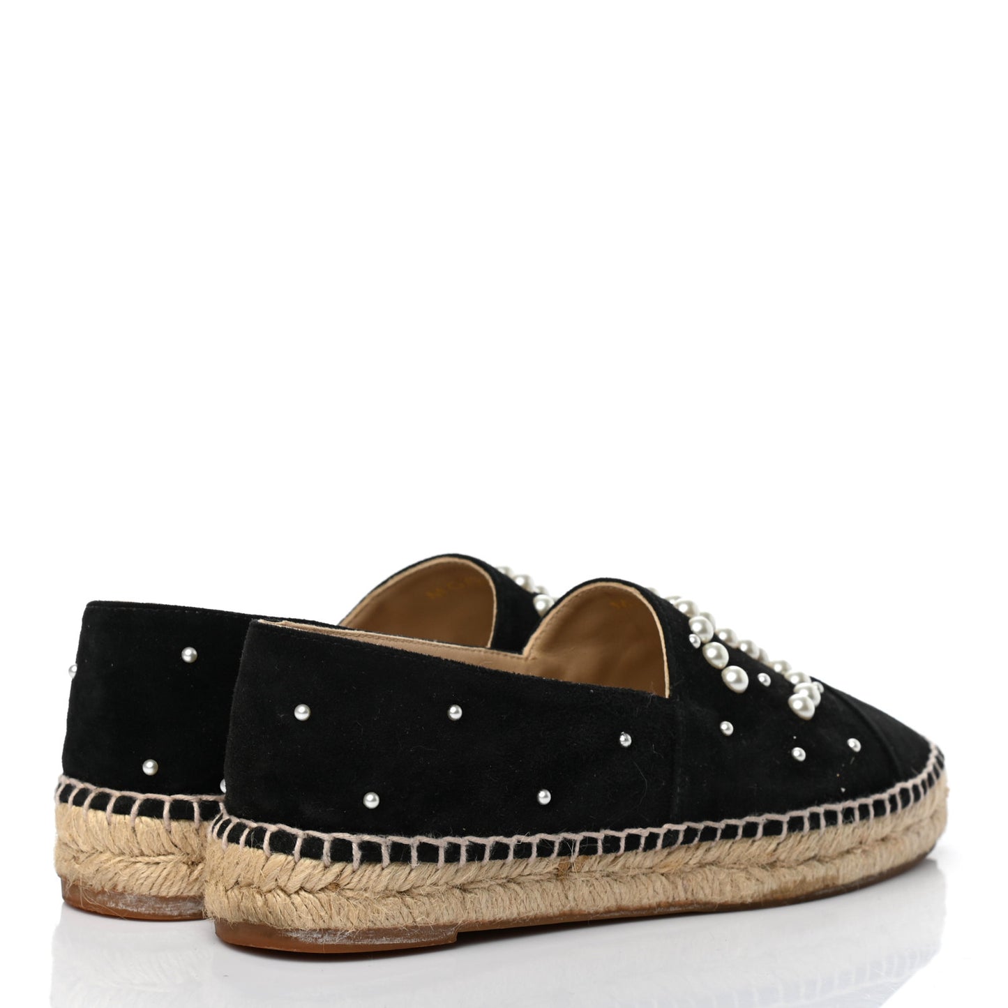 Suede Pearl CC Espadrilles 37 Black