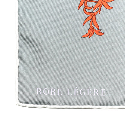 Hermes Silk Robe Legere Scarf 90 Gris Corail Rose Pourpre 3 of 6