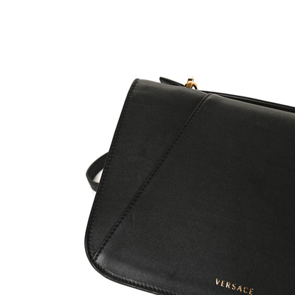 Versace Vitello Barocco Virtus Top Handle Shoulder Bag Black 7 of 17
