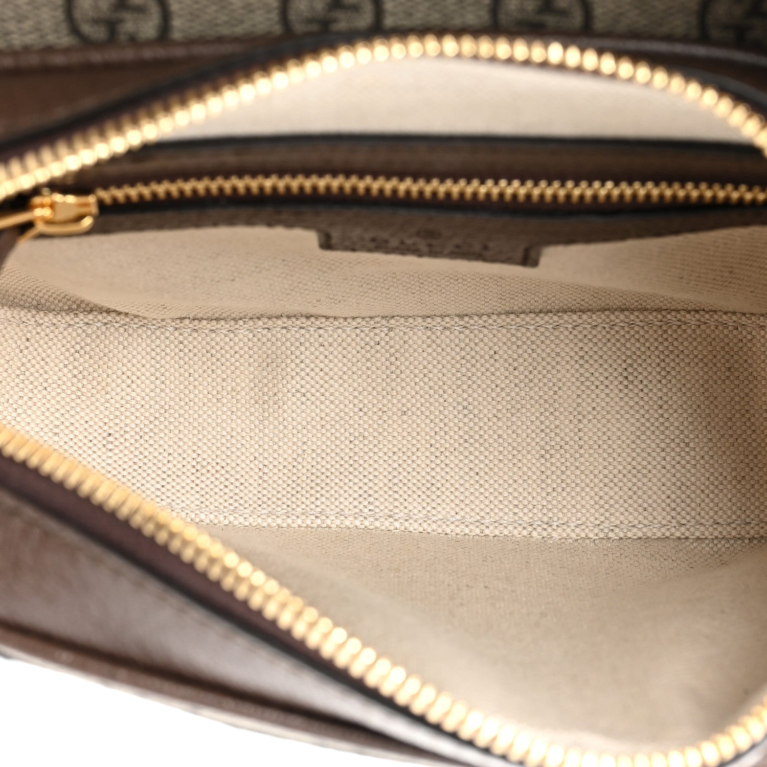 Gucci GG Supreme Monogram Textured Dollar Calfskin Mini Ophidia Flap Shoulder Bag Beige Ebony New Acero 5 of 10