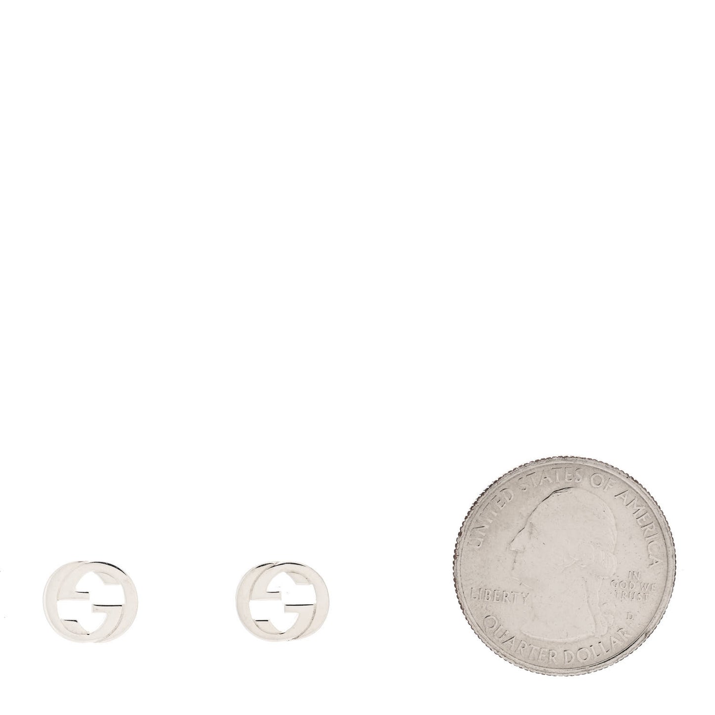 Sterling Silver Interlocking GG Stud Earrings