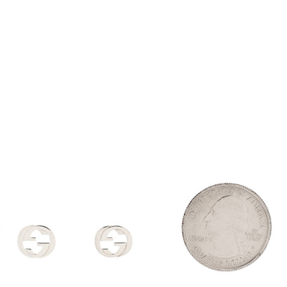 Gucci Sterling Silver Interlocking GG Stud Earrings 2 of 6