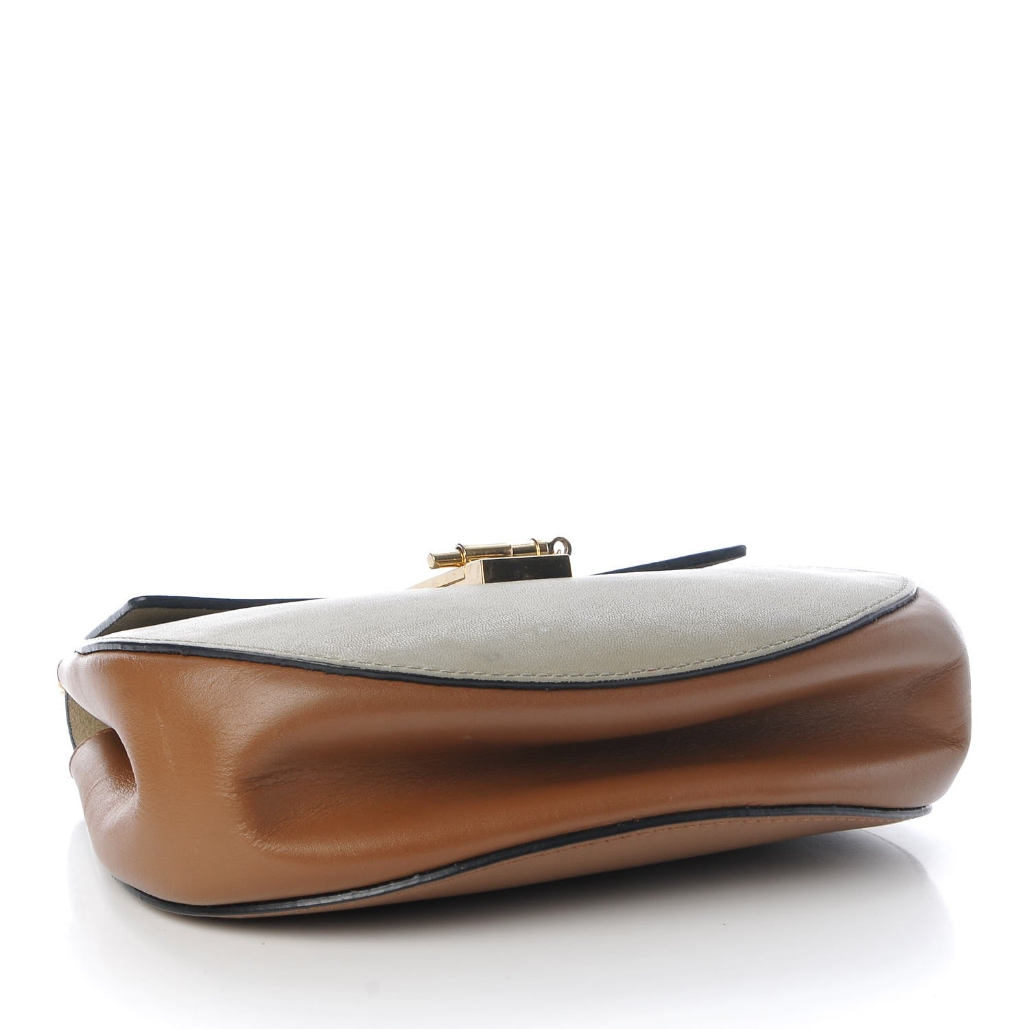 Chloe Grained Calfskin Lambskin Drew Shoulder Bag Brown Baobab Green 4 of 20