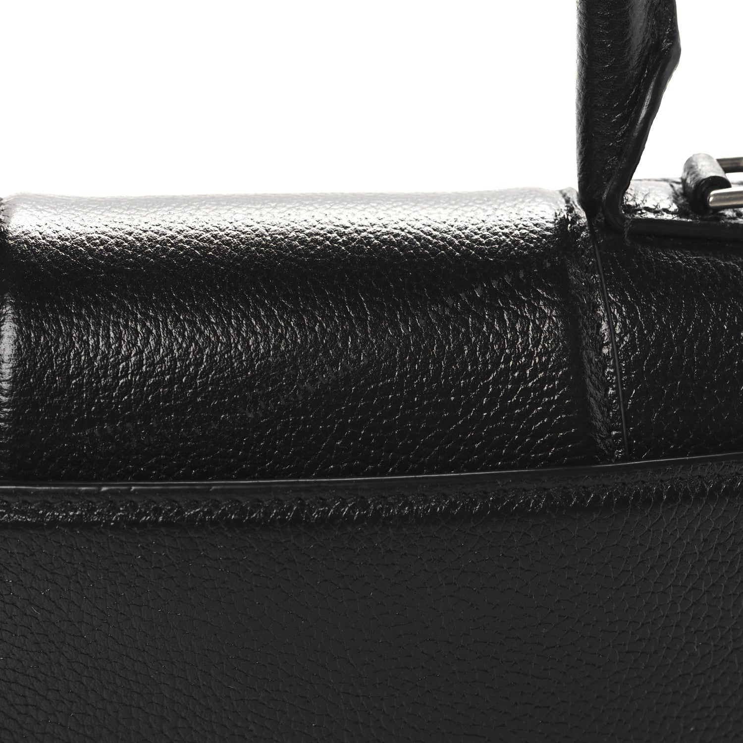 Balenciaga Grained Calfskin Hourglass Top Handle Bag XS Black 11 of 11