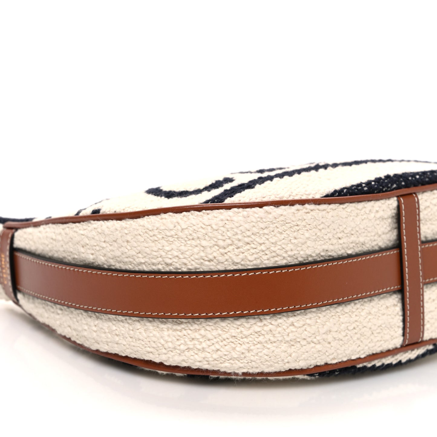 Textile Medium Ava Shoulder Bag White Black