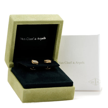 Van Cleef & Arpels 18K Yellow Gold Mother of Pearl Sweet Alhambra Earrings 5 of 5