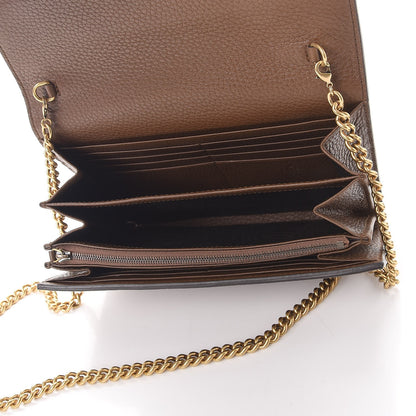 Gucci Cellarius Calfskin GG Marmont Chain Wallet Nut Brown 6 of 8