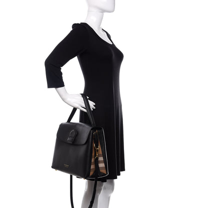 Burberry Derby Calfskin House Check Medium Camberley Black 3 of 15