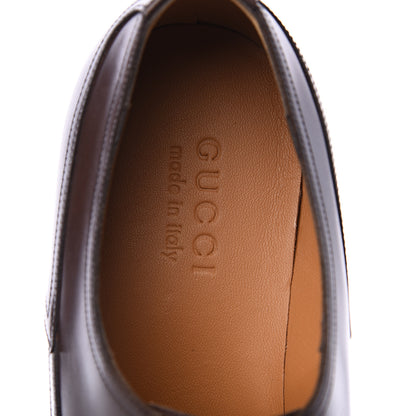 Gucci Calfskin Mens Captoe Oxford Loafers 10.5 Brown 6 of 9