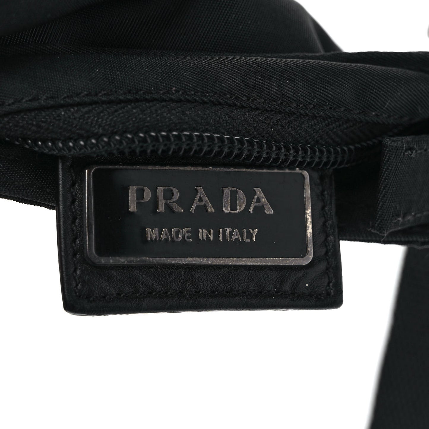 Tessuto Nylon Flat Messenger Bag Black