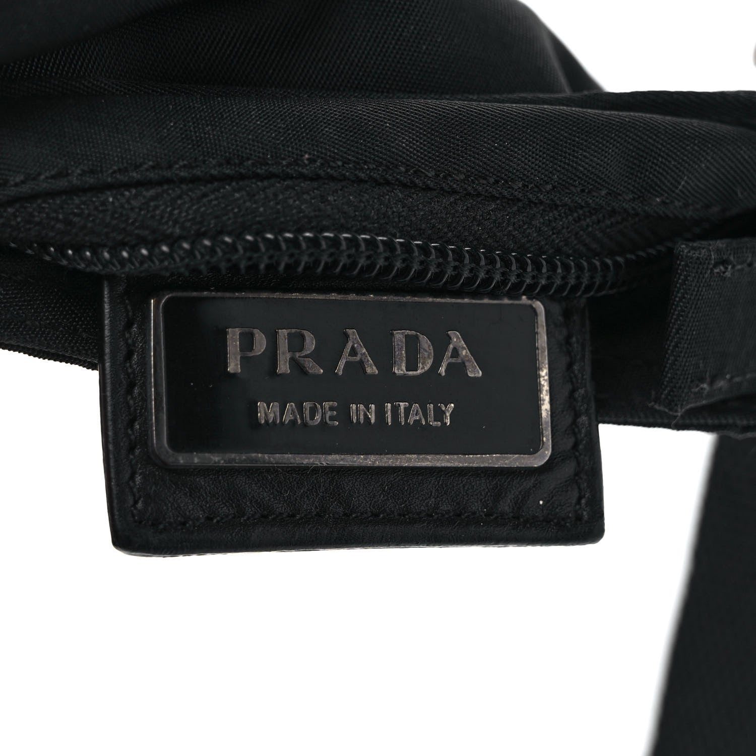 Prada Tessuto Nylon Flat Messenger Bag Black 5 of 9