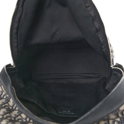 Christian Dior Oblique Calfskin Rider Backpack Beige Black 5 of 8