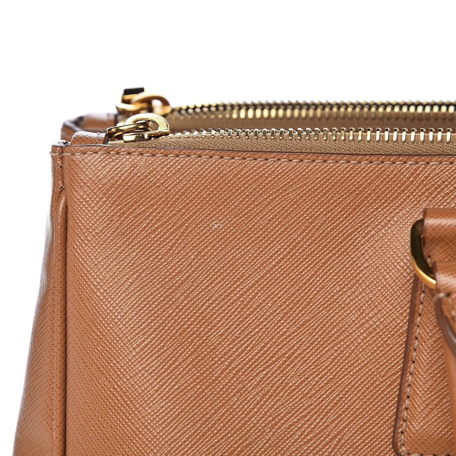 Prada Saffiano Lux Large Galleria Double Zip Tote Caramel 14 of 20
