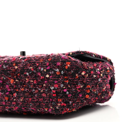 Chanel Glittered Tweed Quilted Mini Rectangular Flap Pink Multicolor 10 of 10