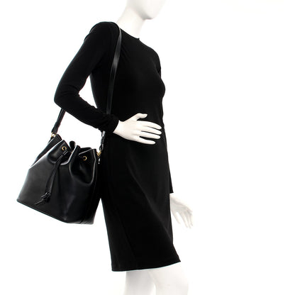 Saint Laurent Calfskin Large Emmanuelle Bucket Bag Black 2 of 8