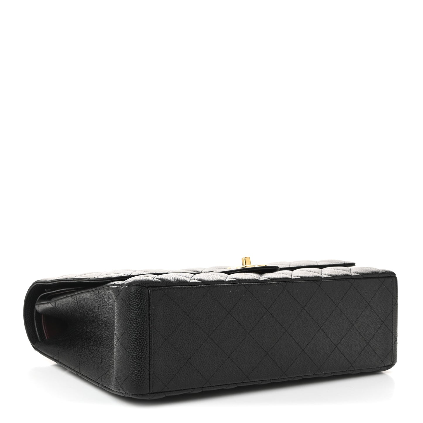 Caviar Quilted Maxi Double Flap Black
