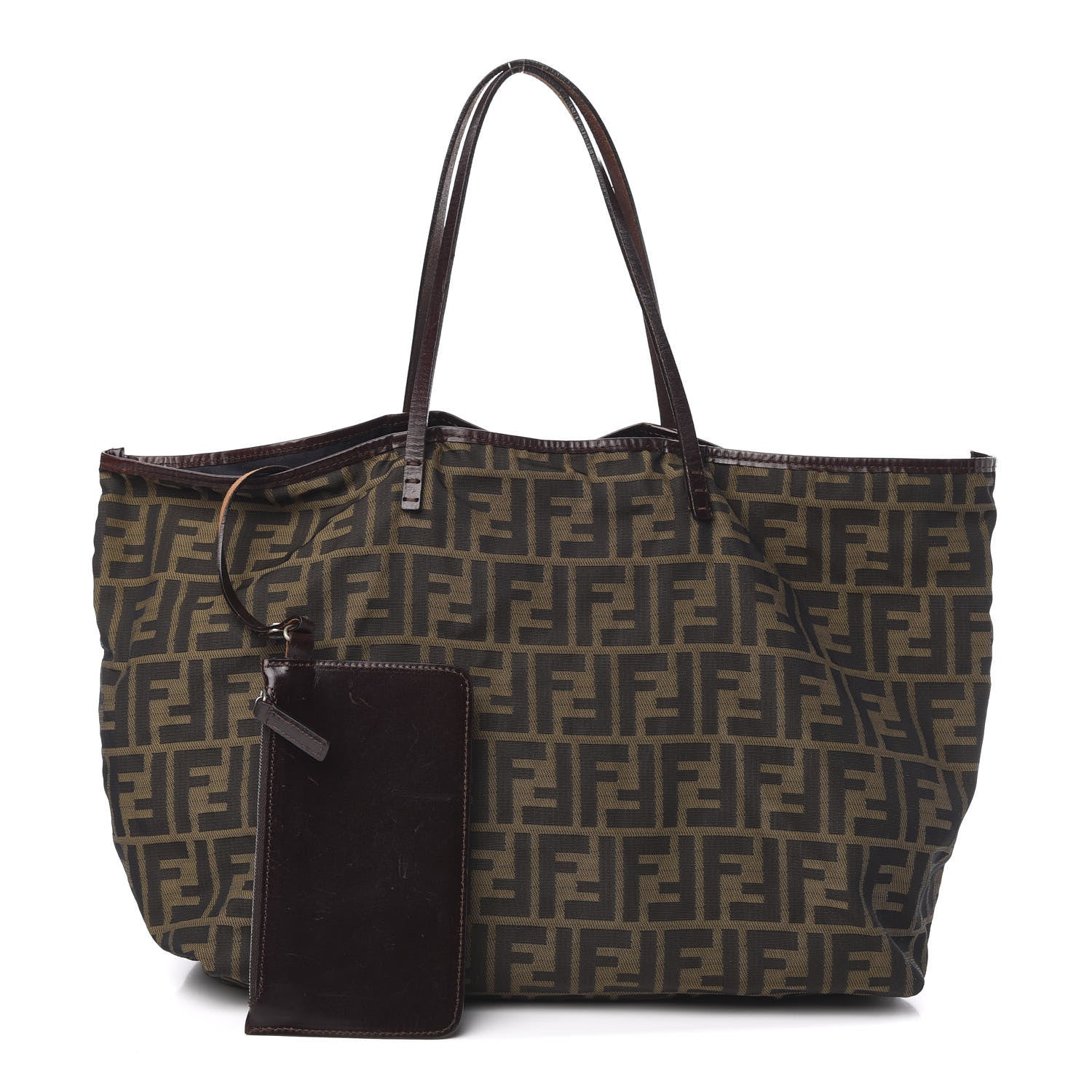 Fendi Zucca Medium Roll Tote Tobacco 1 of 10