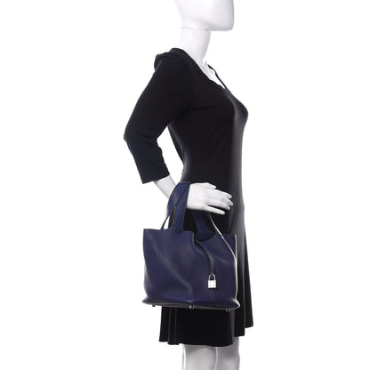 Hermes Taurillon Clemence Picotin Lock 18 PM Bleu Encre 2 of 11