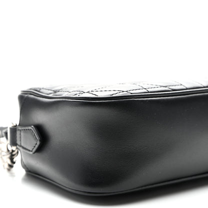 Gucci Calfskin Matelasse Aria Small GG Marmont Chain Shoulder Bag Black 9 of 11