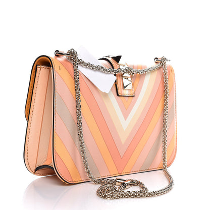 Valentino Garavani Vitello Native Couture 1975 Medium Glam Lock Rockstud Flap Mandarin Sorbet 4 of 8