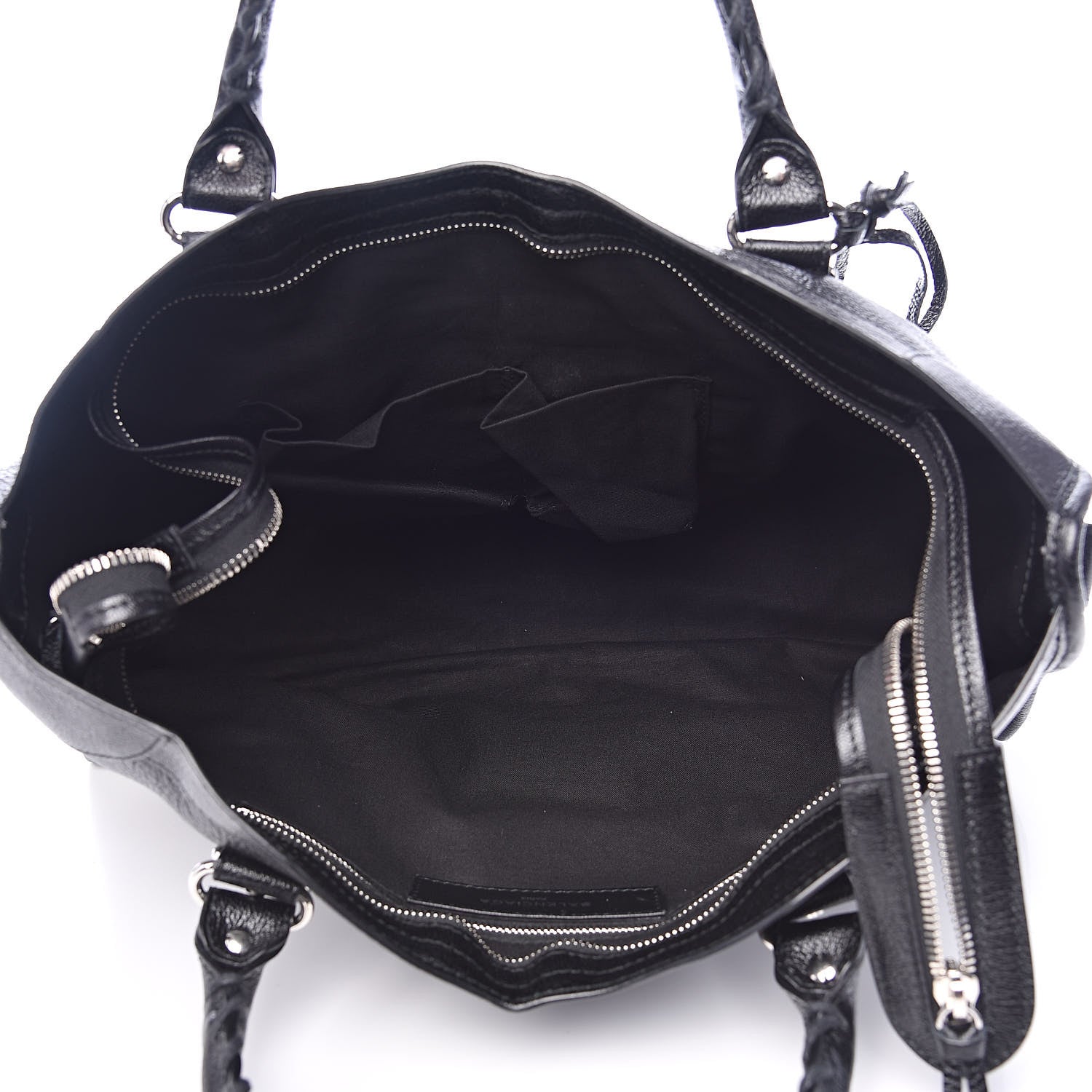 Balenciaga Chevre Silver Metallic Edge Hardware City Black 5 of 10