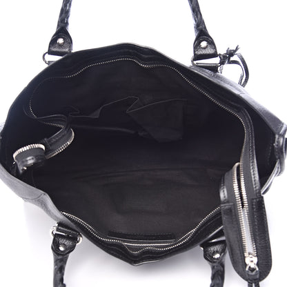Balenciaga Chevre Silver Metallic Edge Hardware City Black 5 of 10