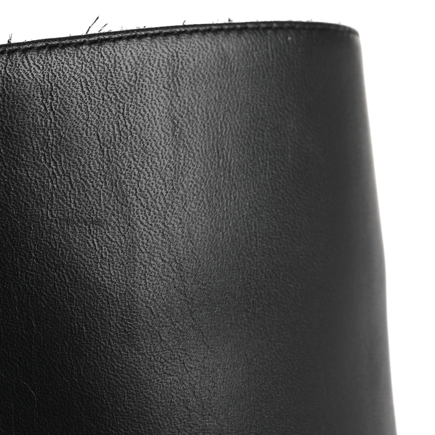 Calfskin Bianca Botta 120 Knee Boots 35.5 Black