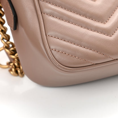Gucci Calfskin Matelasse Small GG Marmont Chain Shoulder Bag Porcelain Rose 12 of 12