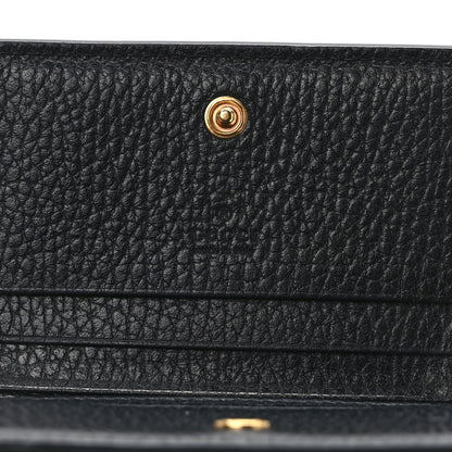 Gucci Dollar Calfskin GG Supreme Monogram GG Marmont Card Case Black Beige Ebony 6 of 8