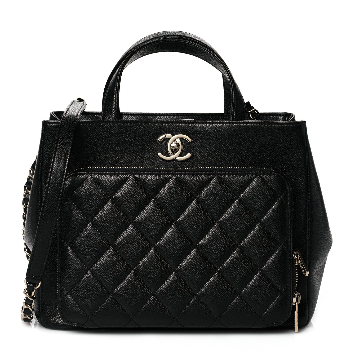 Chanel Caviar Quilted Small Business Affinity Shopping Bag Black 1 of 9