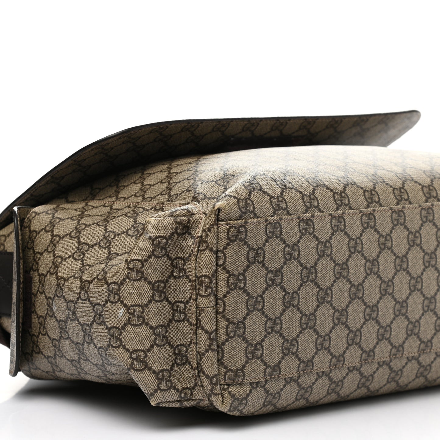 GG Plus Monogram Messenger Diaper Bag Dark Brown