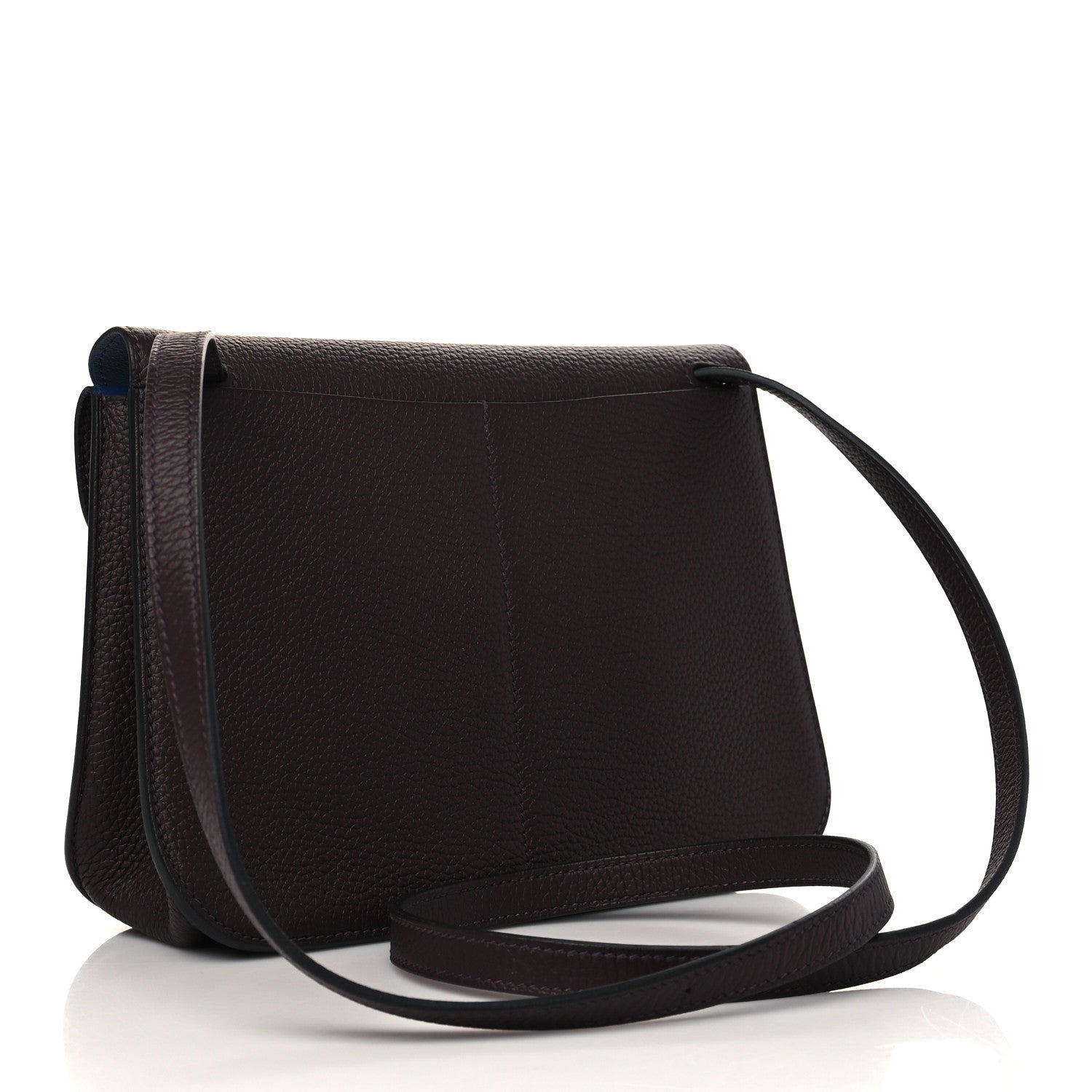 Hermes Taurillon Clemence Verso Halzan 25 Rouge Sellier Bleu Saphir 2 of 9