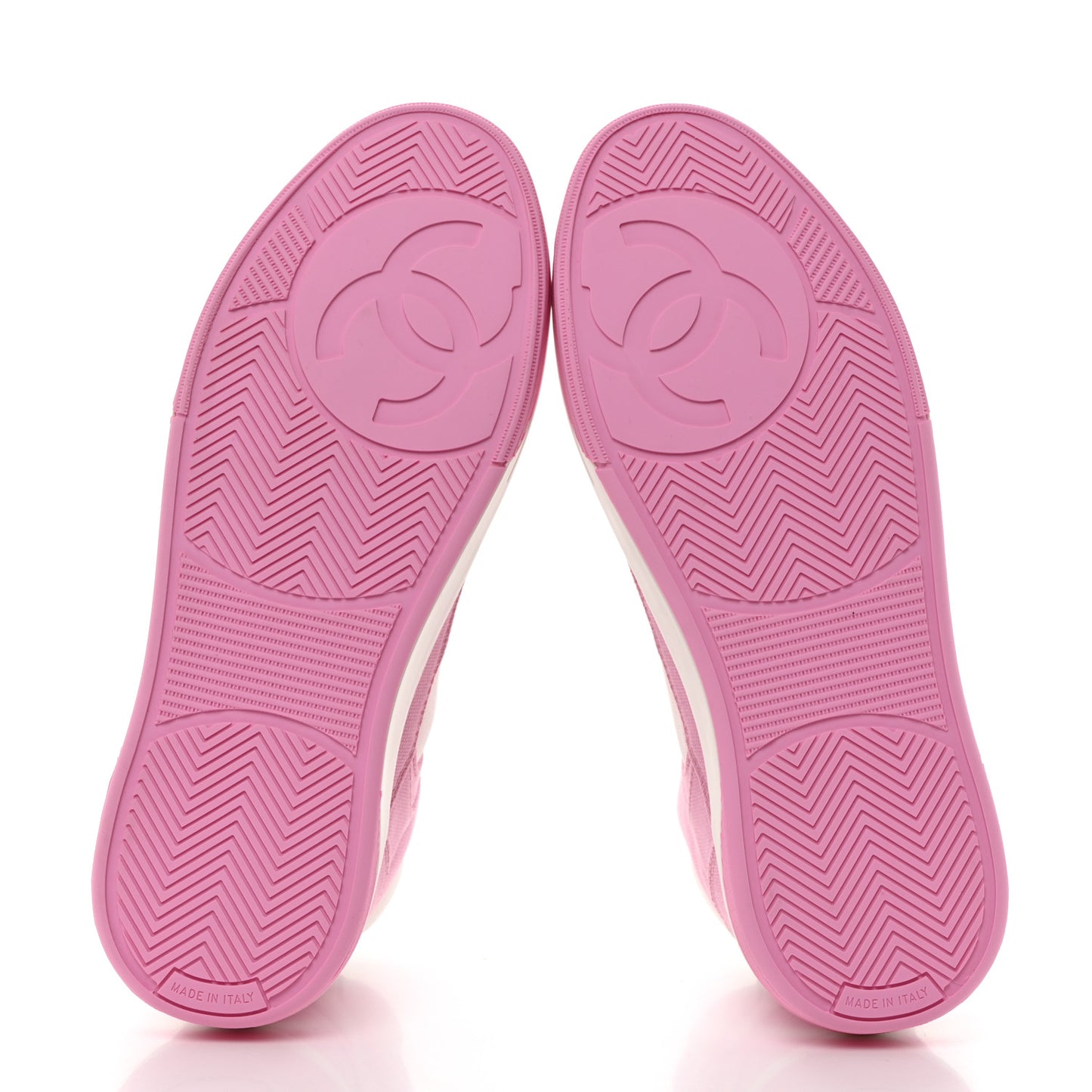 Canvas High Top Sneakers 38 Pink White