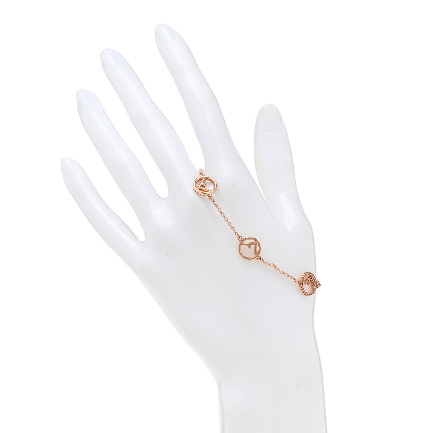 Metal Crystal F is Fendi Bracelet Rose Gold