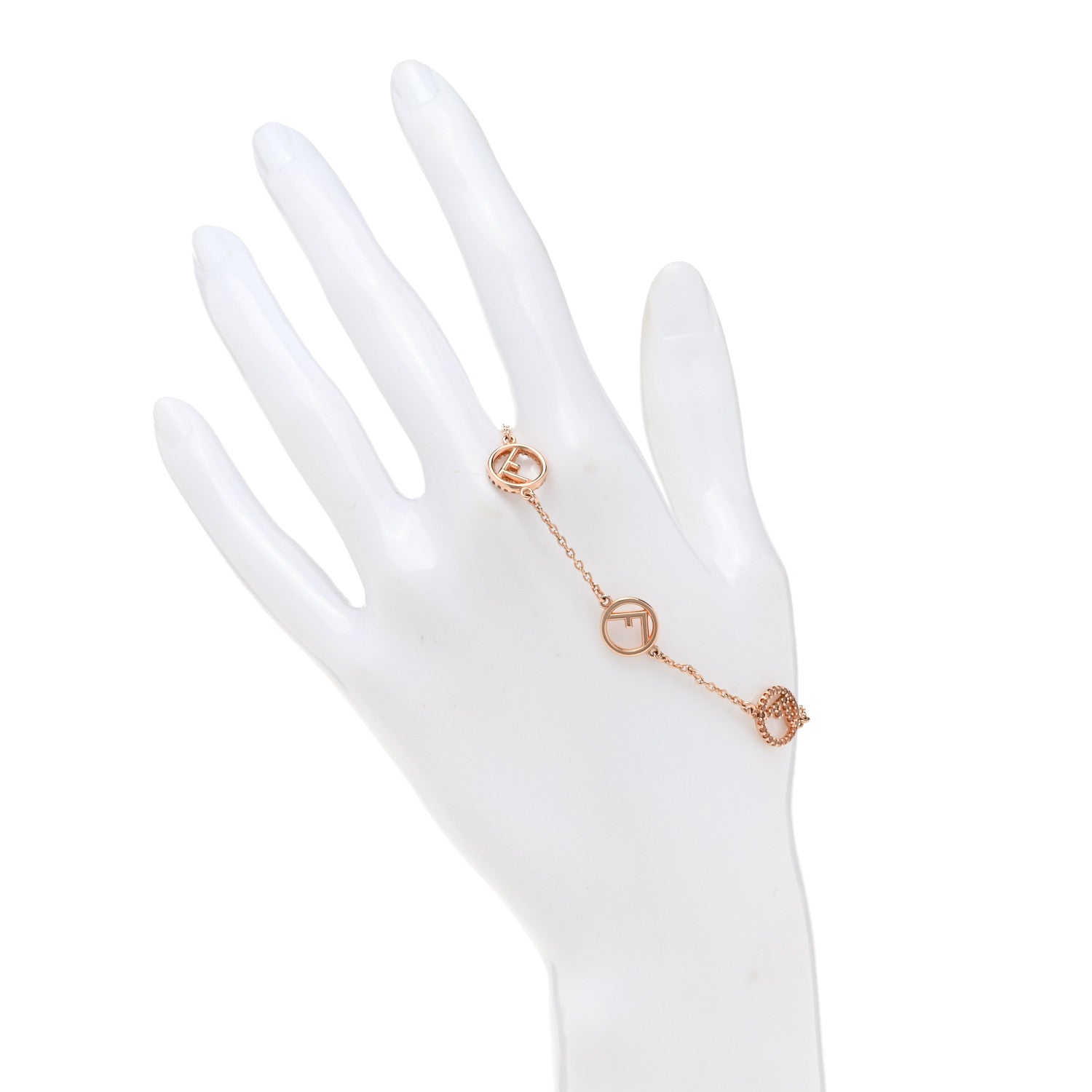 Fendi Metal Crystal F is Fendi Bracelet Rose Gold 2 of 6