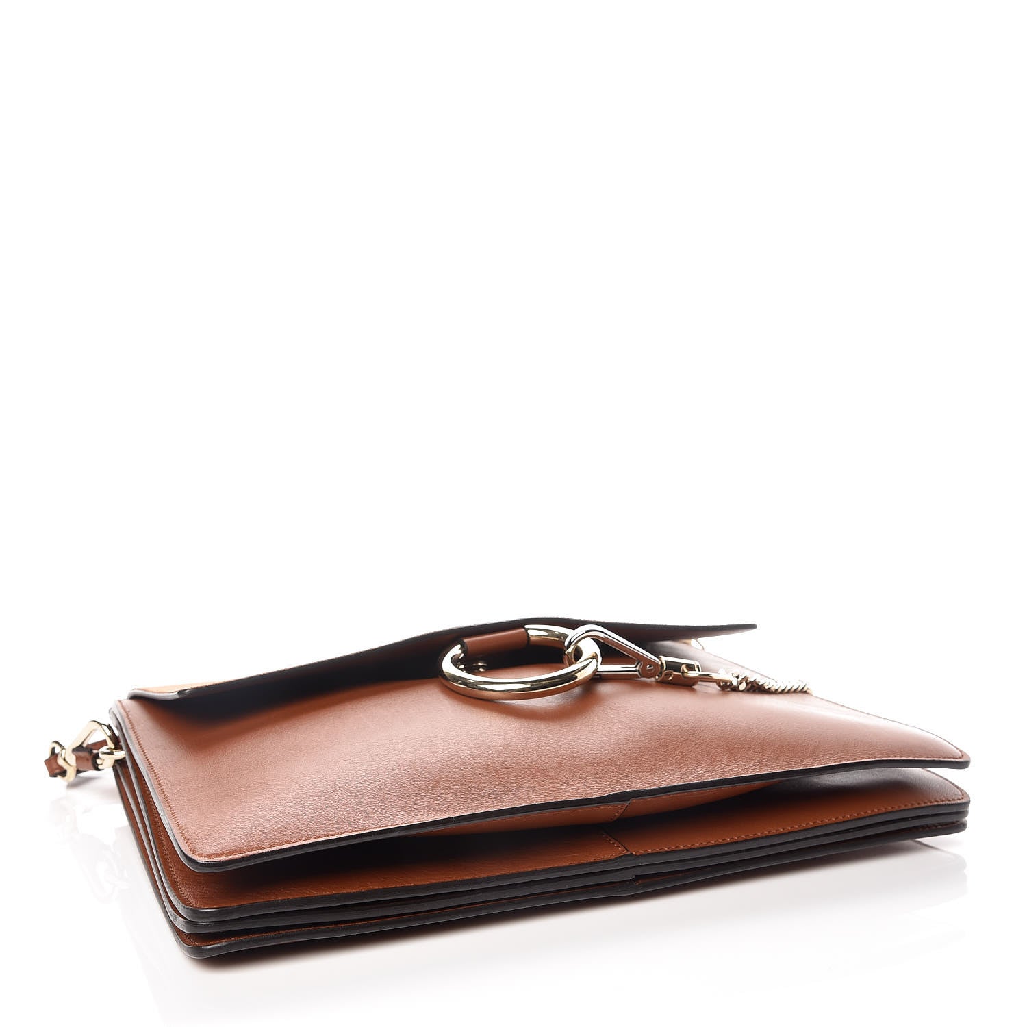 Chloe Suede Calfskin Medium Faye Shoulder Bag Tobacco 4 of 9
