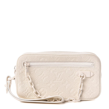 Louis Vuitton Taurillon Monogram Pochette Volga White 1 of 8