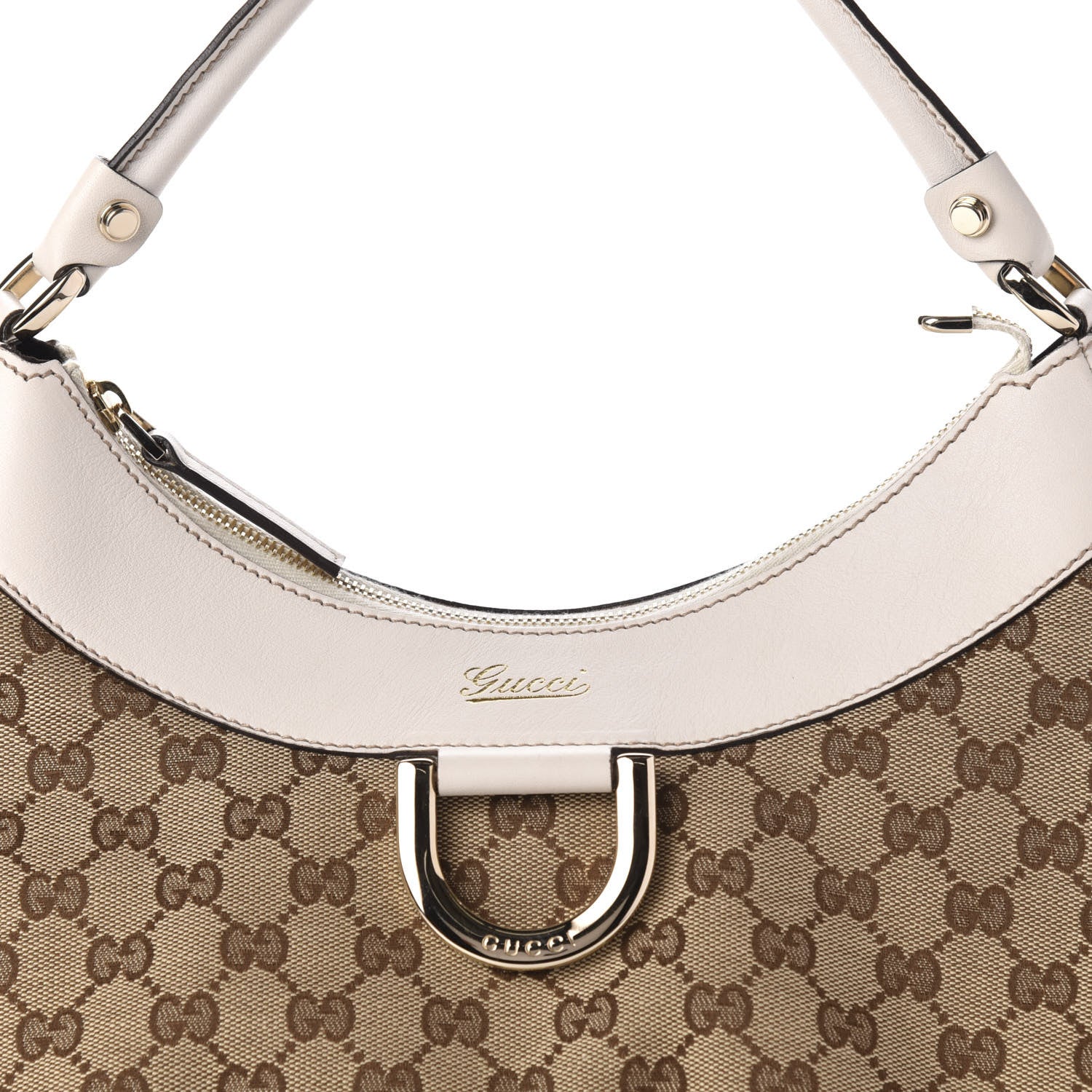 Gucci Monogram Large D Gold Hobo Off White 12 of 12